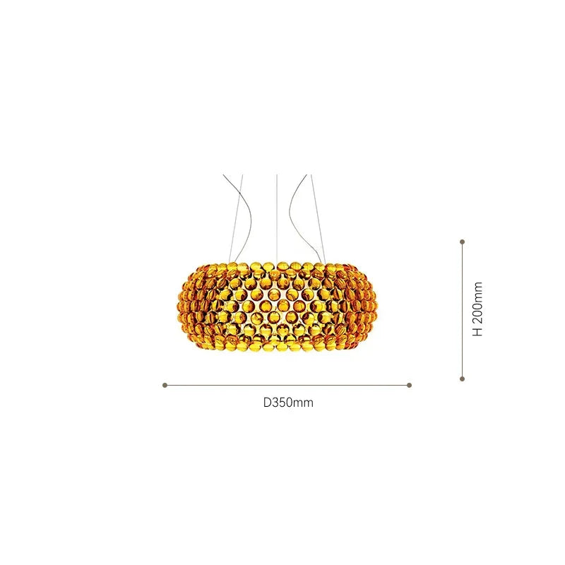 Decorbites™ Acryl RS7 Lampenanhänger Caboche Dia35/50/65CM Klar Gold Lampe