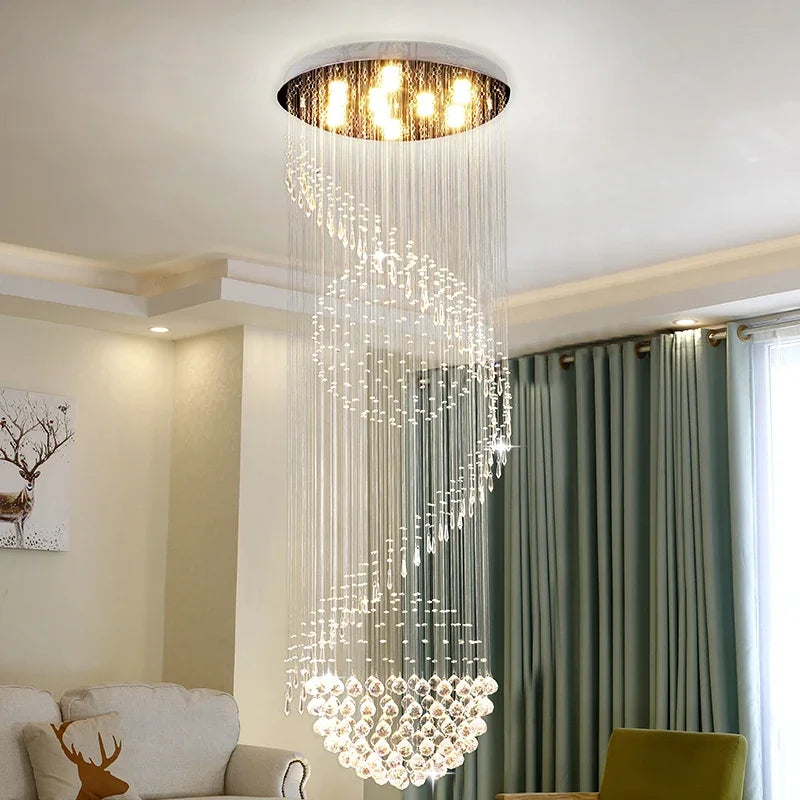 Decorbites™ Kristall-Treppenhaus-Leuchter: Moderne LED-Innenbeleuchtung für Wohnzimmer, Lobby und Zuhause
