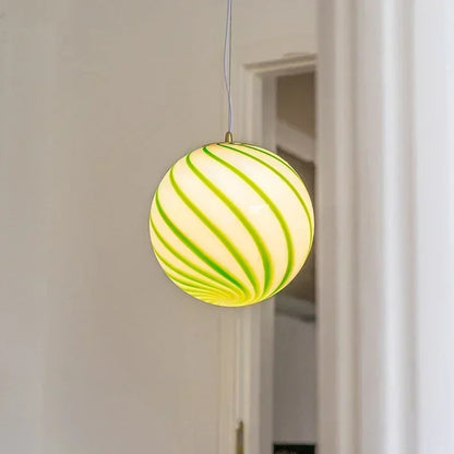 Modern Colorful Glass Ball Pendant Light