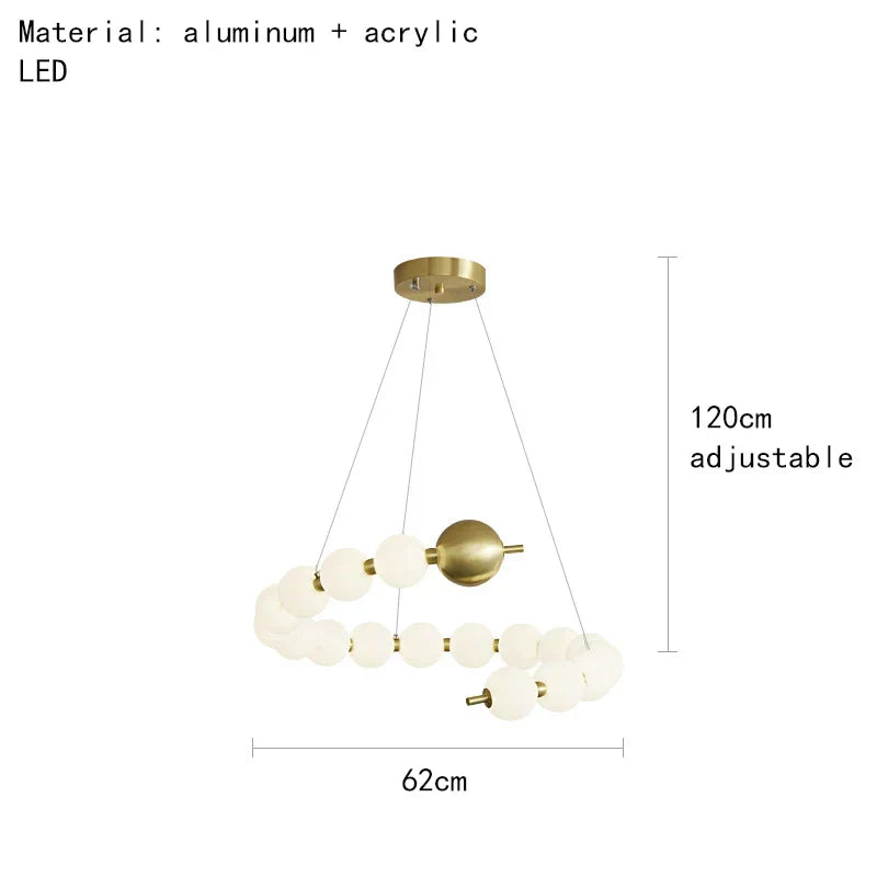 Decorbites™ Acryl-LED-Kronleuchter: Moderne Pendelleuchte für das Wohnzimmer