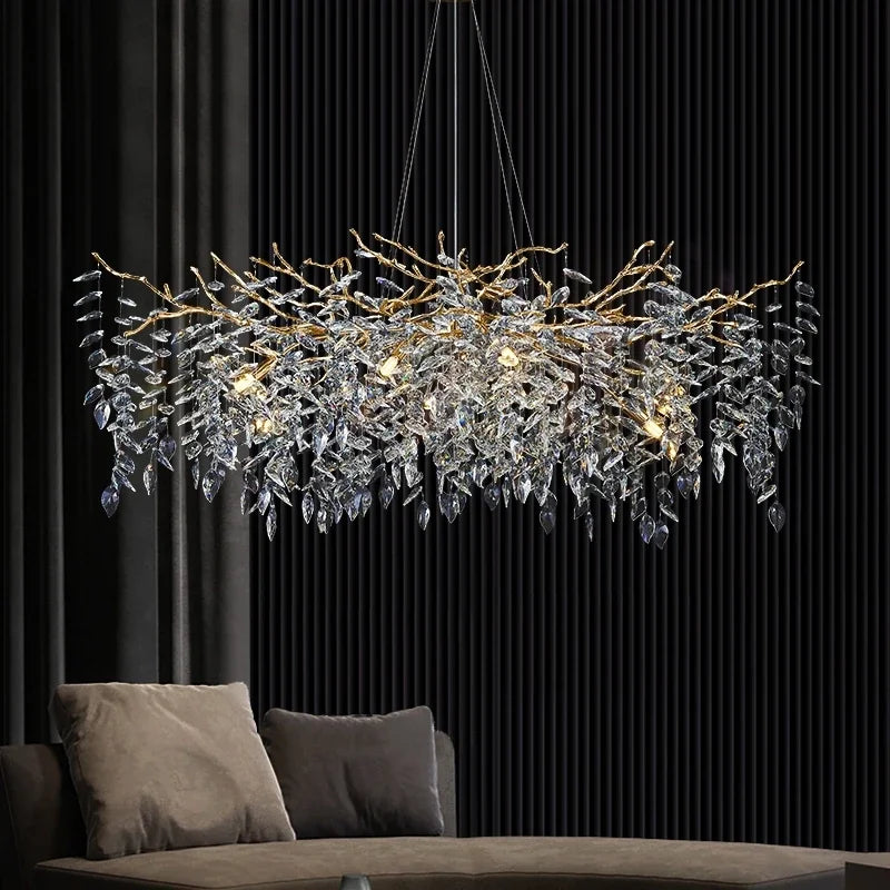 Decorbites™ Kristall-Hängeleuchter Luxus-LED-Beleuchtung Ast-Design für Wohn- und Esszimmer