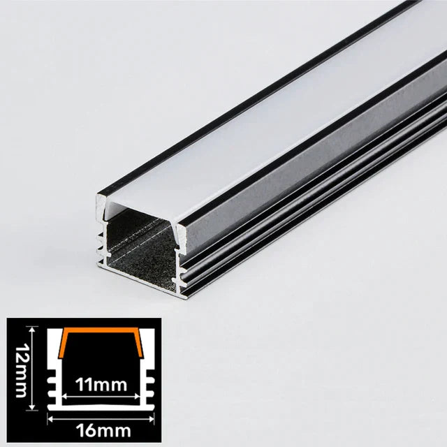 Decorbites™ LED Aluminium-Profil Einbauprofil U/YW-Form Versteckter Kanal Milchglasabdeckung Leuchtenschiene