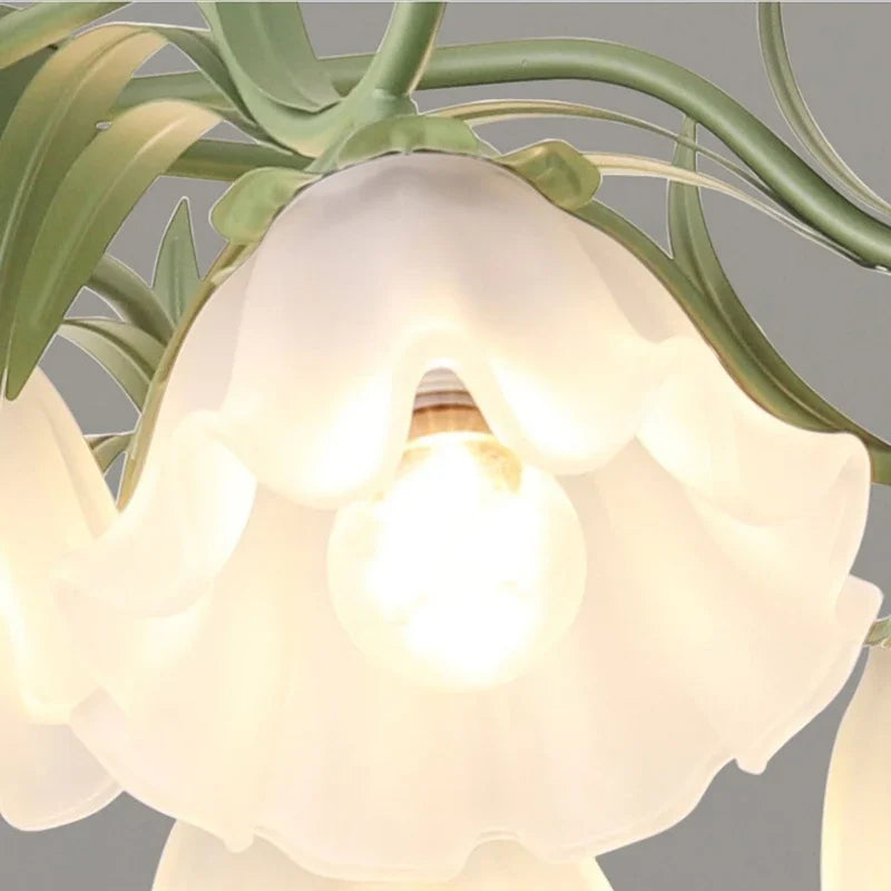 Decorbites™ Grüne Blume Deckenleuchter: Elegante Eisenkunst-Pendelleuchte für Wohnzimmer, Schlafzimmer, Villa