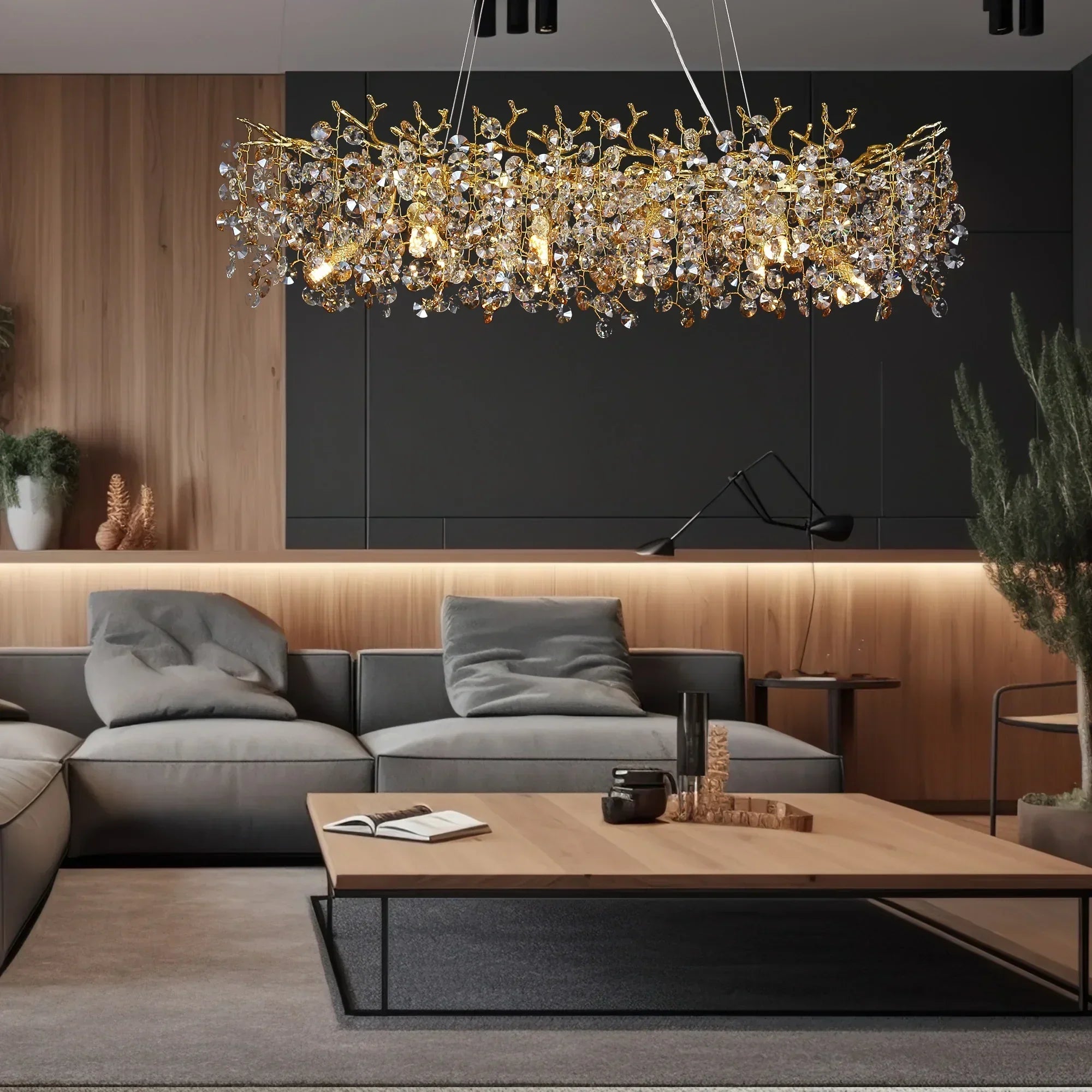 Decorbites™ Große Kristall-Leuchter für Esszimmer - Nordischer LED-Insel-Hängeleuchte