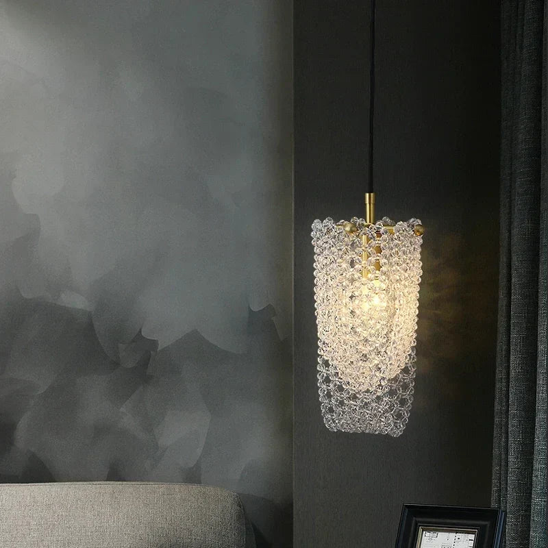 Decorbites™ Kristall-Quaste-Nachttisch-Hängeleuchte: Luxus-Beleuchtung für Schlafzimmer & Restaurant