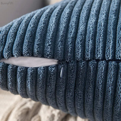 DecorBites™ Corduroy Pillow Cover: Striped Cushion for Sofa Bed - Nordic Home Decor