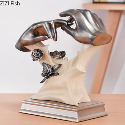 Decorbites™ Paar-Ringe-Statue Schreibtisch-Dekoration Harz-Handwerk Raum-Dekoration