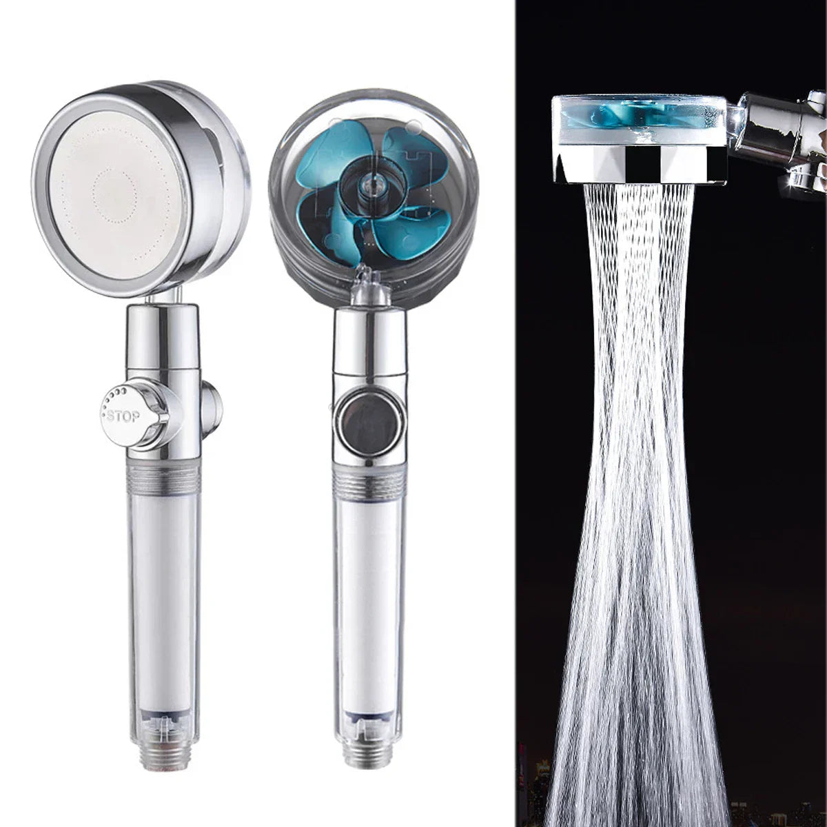 Decorbites™ Hochdruck-Duschkopf mit 360°-Drehung und wassersparender Düse