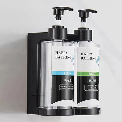 Decorbites™ Bernstein-Seifenspender- & Shampoo-Flaschen-Set für bohrenfreie Badezimmer-Aufbewahrung