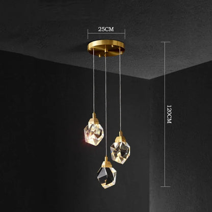 DecorBites™ Elegant Crystal Chandelier for Living Room & Staircase Lighting