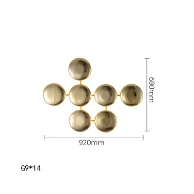 DecorBites™ Gold Round LED Wall Lamps for Luxury Home Decor