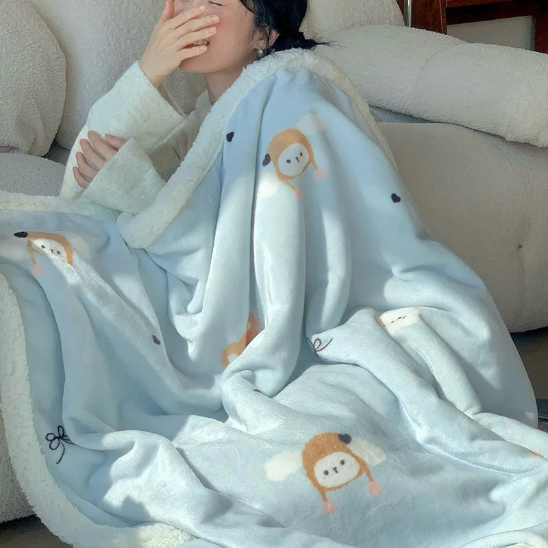 Cartoon Plush Sofa Blanket