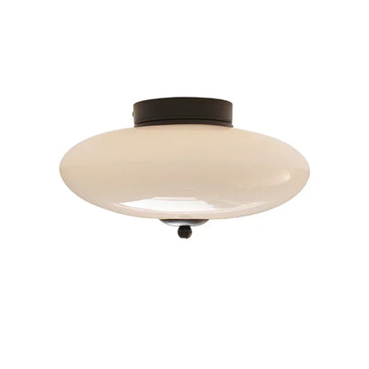 DecorBites™ Cream White Glass Ceiling Lamp | LED Bauhaus Dining Room Decor