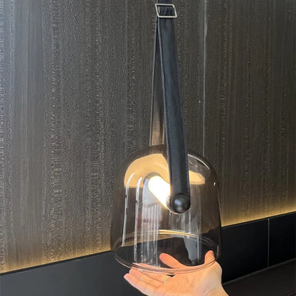 Decorbites™ Glas-Hängeleuchten Leder-Pendant-Lampe für Küche Wohnzimmer Schlafzimmer