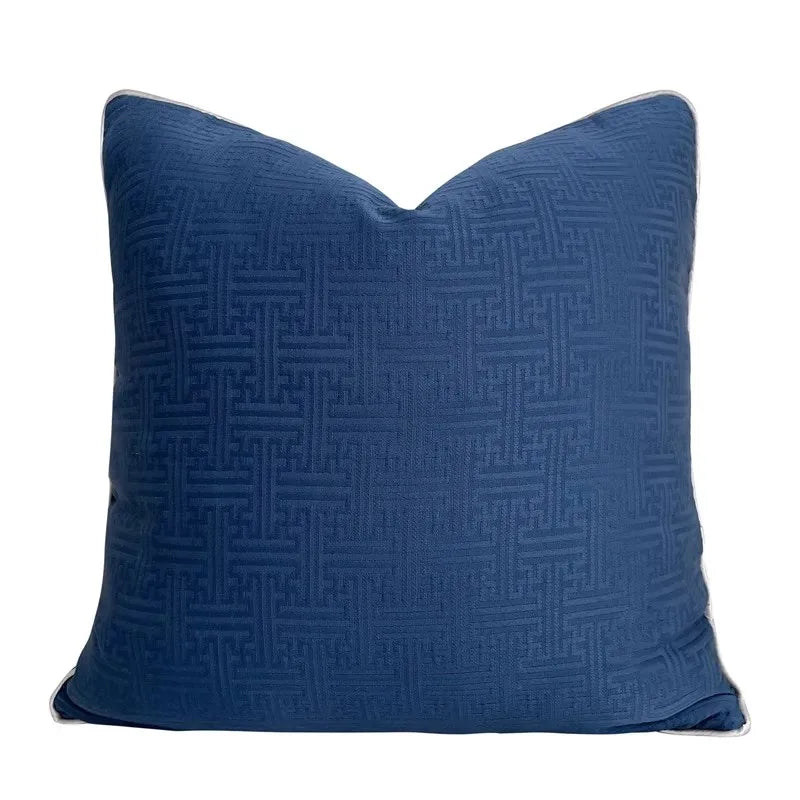 DecorBites™ Geometric Jacquard Cushion Cover 45x45cm - European Art Decor for Home