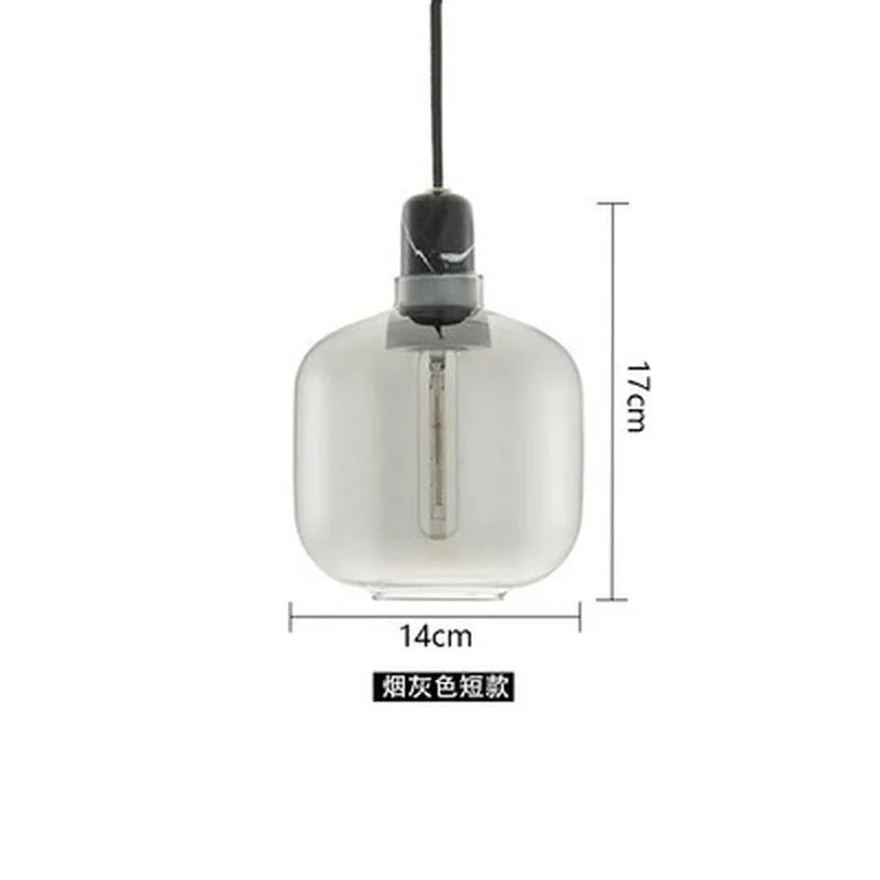Decorbites™ Industrielle Buntglas-Hängeleuchte LED Pendellampe für Ess- und Wohnzimmer
