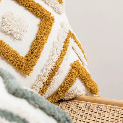 Decorbites™ Geometrische Stickerei Boho Kissenbezug Sofadecoration Dekoratives Kissenhülle Leinen Baumwolle