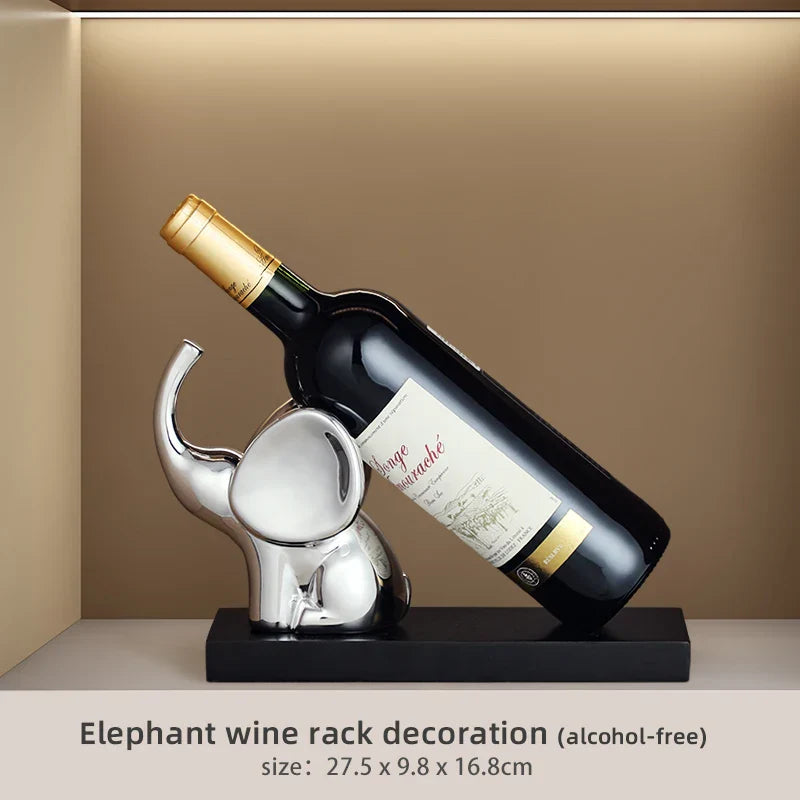 Decorbites™ Elefanten-Weinregal-Tischdekoration Heimdekoration Skulptur Handwerks-Kunst