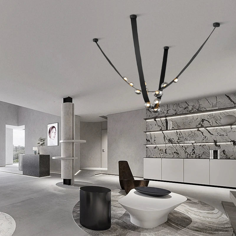 DecorBites™ Italian Light Luxury Leather Chandelier for Dining Room and Living Room