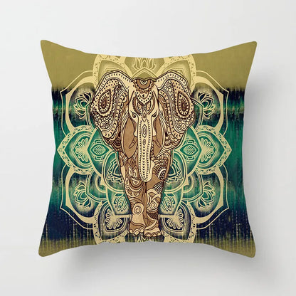 DecorBites™ Geometric Square Pillowcase Ethnic Retro Sofa Pillow Cover 45x45cm Home Decor