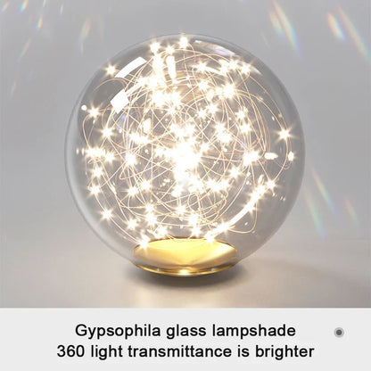 Modern Glass Pendant Light in Black or Gold