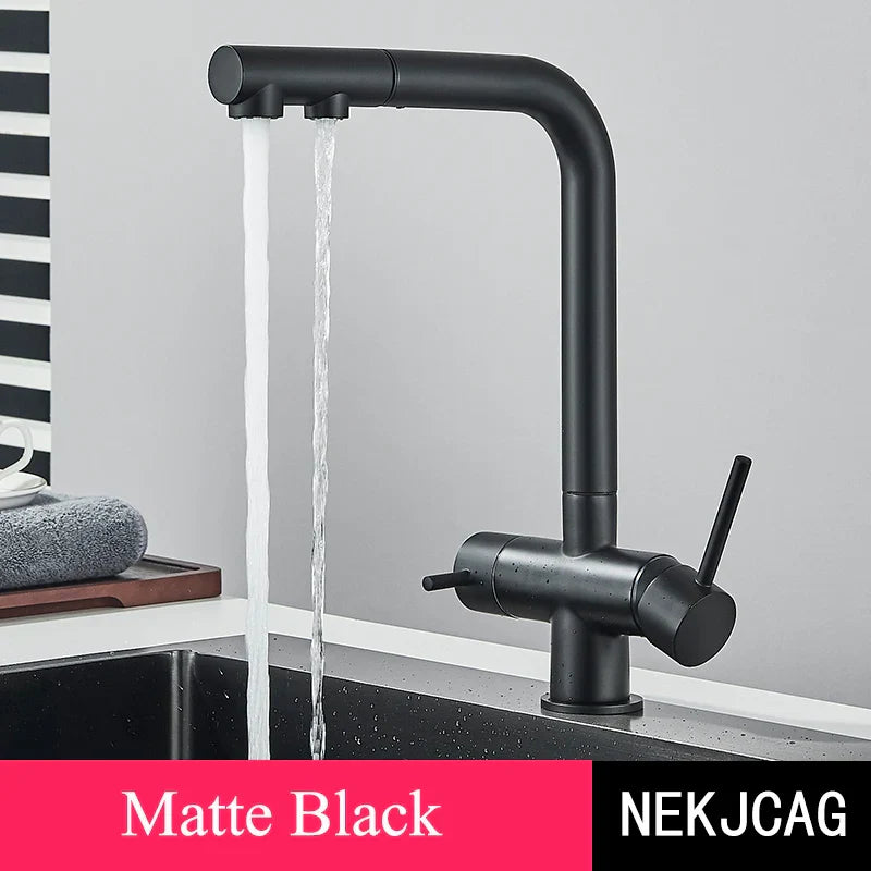Decorbites™ Küchenarmatur mit Wasserfilterhahn und Zweifach-Dusche