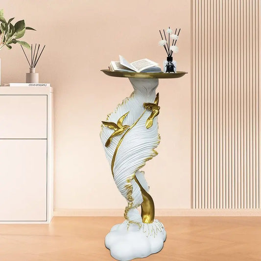 "DecorBites™ Feder-Boden-Dekoration für Wohnzimmer, TV-Schrank, Sofa & Einweihungsgeschenk"