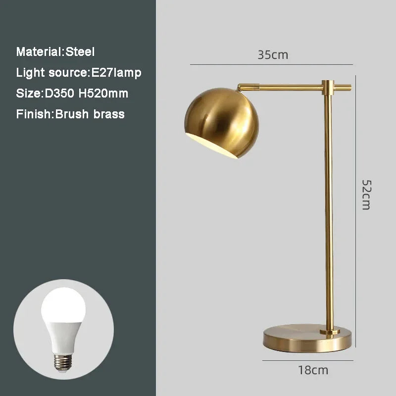 Decorbites™ Gold Vintage Industrieller Schreibtischleuchte LED Nachttischlampe