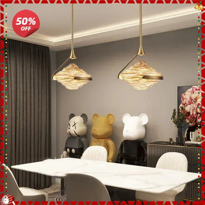 Decorbites™ Gold LED Anhängerlampe: Moderner Luxusstil für Schlafzimmer, Wohnzimmer, Esszimmer