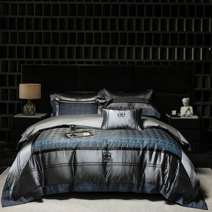 Decorbites™ Luxus-Brokat-Jacquard-Bettwäsche-Set mit ägyptischer Baumwolle und Stickerei
