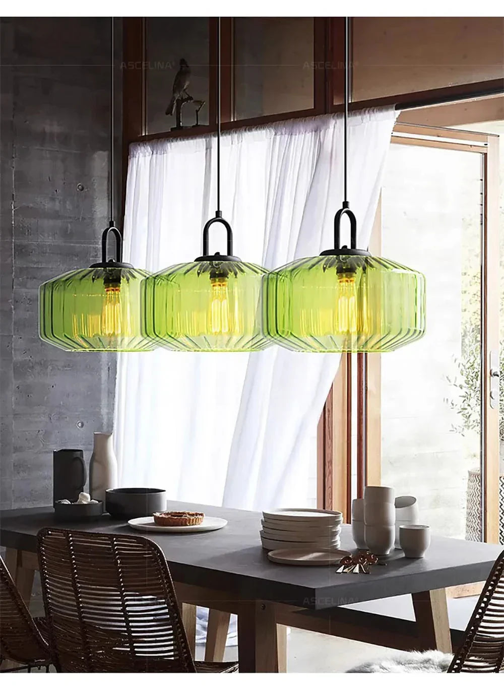 Decorbites™ Glas-LED-Hängeleuchter Bunte Kücheninsel-Leuchte