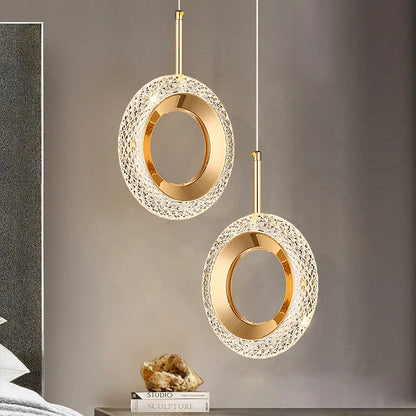 Nordic Ring LED Pendant Light in Iron, Aluminum & Acrylic