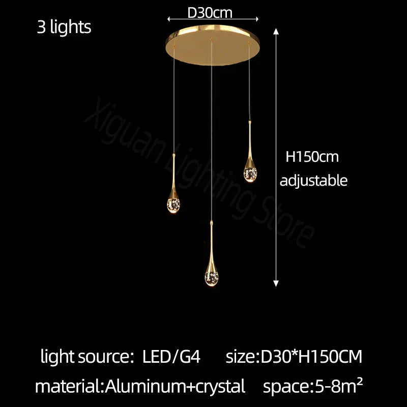 DecorBites™ Crystal Bubble Chandelier for Living, Dining, Bedroom - Modern Stairwell Design