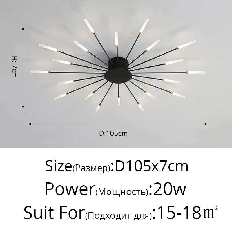 DecorBites™ Acrylic LED Ceiling Lights for Bedroom Hall Living Kids Room Lamps