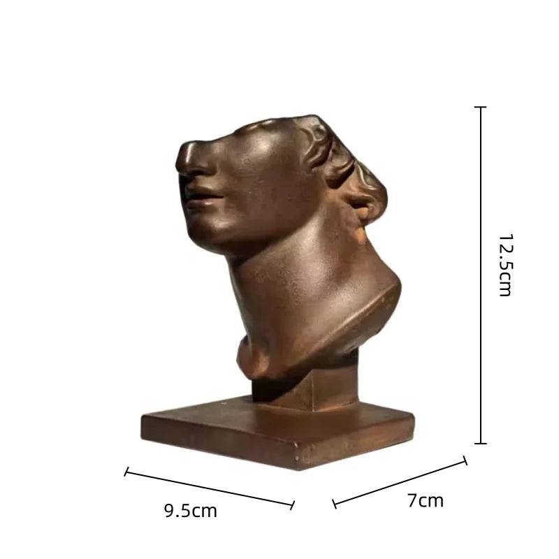 Decorbites™ Abstrakte menschliche Gesichtsskulptur, realistische Figurenkunst-Statue zur Haushaltsdekoration