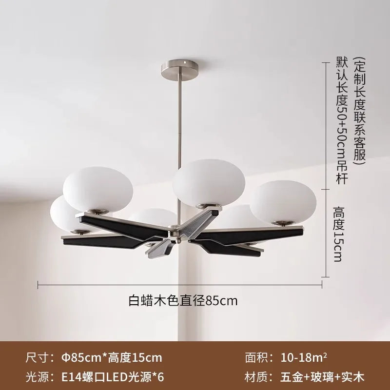 Decorbites™ Sahnehölzer LED-Kronleuchter, modernes Design für Wohnzimmer & Schlafzimmer