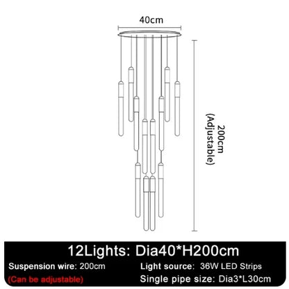 Decorbites™ LED-Kronleuchter: Moderne Pendelleuchte für Treppenhaus & Küche zur Haushaltsdekoration