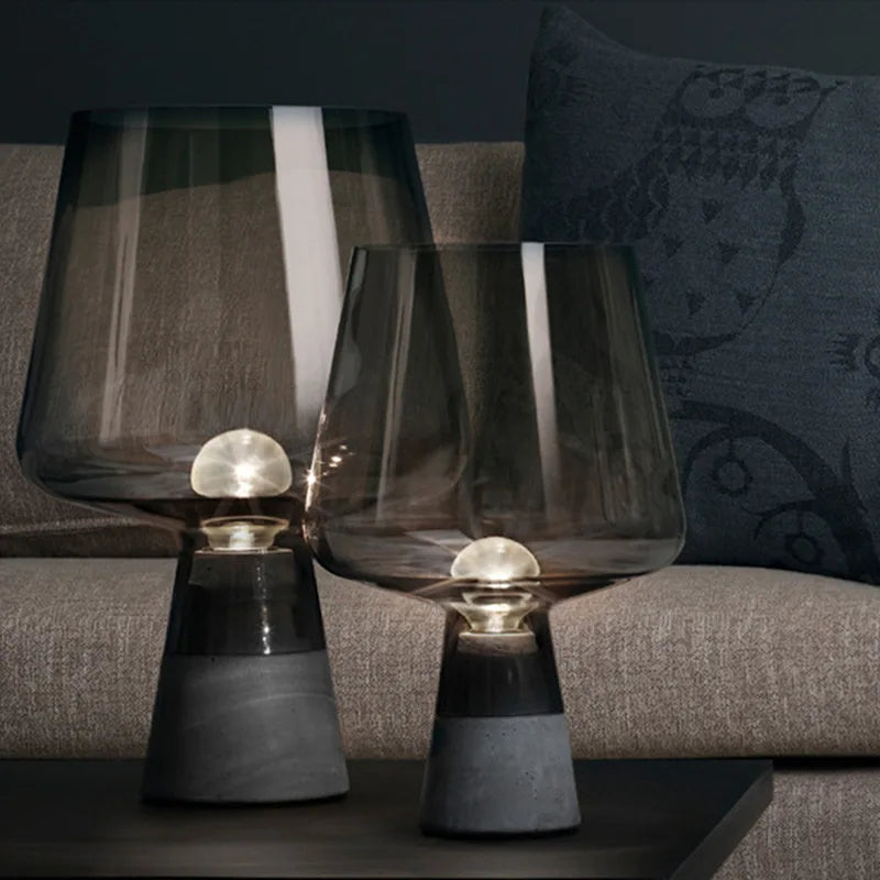 Decorbites™ Leimu Zement-Tischleuchte - Moderne industrielle Glas-Schreibtischlampe