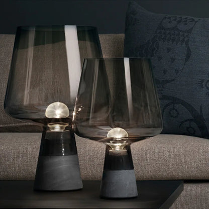 Decorbites™ Leimu Zement-Tischleuchte - Moderne industrielle Glas-Schreibtischlampe