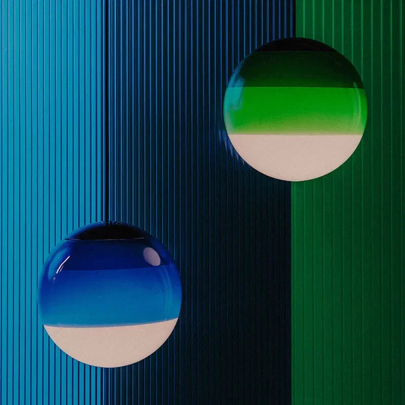 Nordische Minimalistische Farbverlauf-Glas-Kuppel-Hängeleuchten Restaurant Café Kinderzimmer Schaufenster-Dekoration LED-Licht