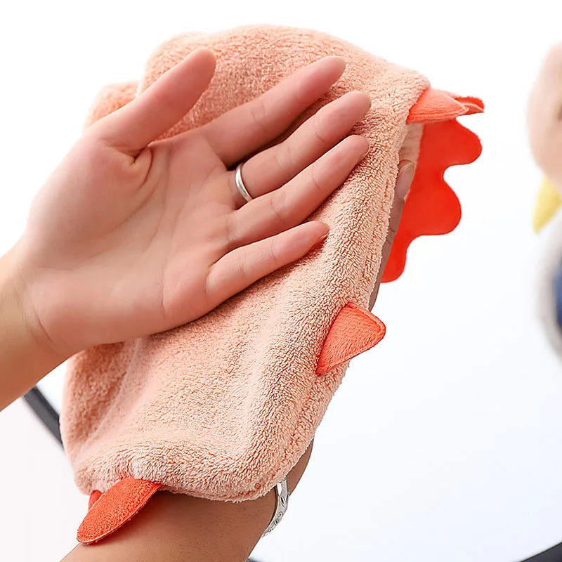 DecorBites™ Double-layer Coral Velvet Hand Towel: Absorbent, Quick Dry, Skin-friendly Kitchen Bathroom Towels