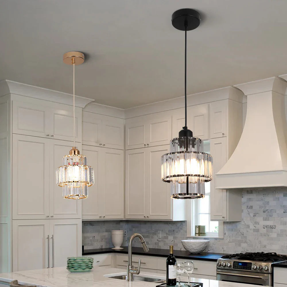 DecorBites™ Crystal Glass Ceiling Chandelier for Bright Home Hotel Decor