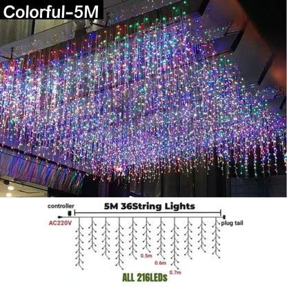 Decorbites™ Eiszapfen-LED-Lichterkette: Festliche Außendekoration für Weihnachten, Party, Patio und Garten