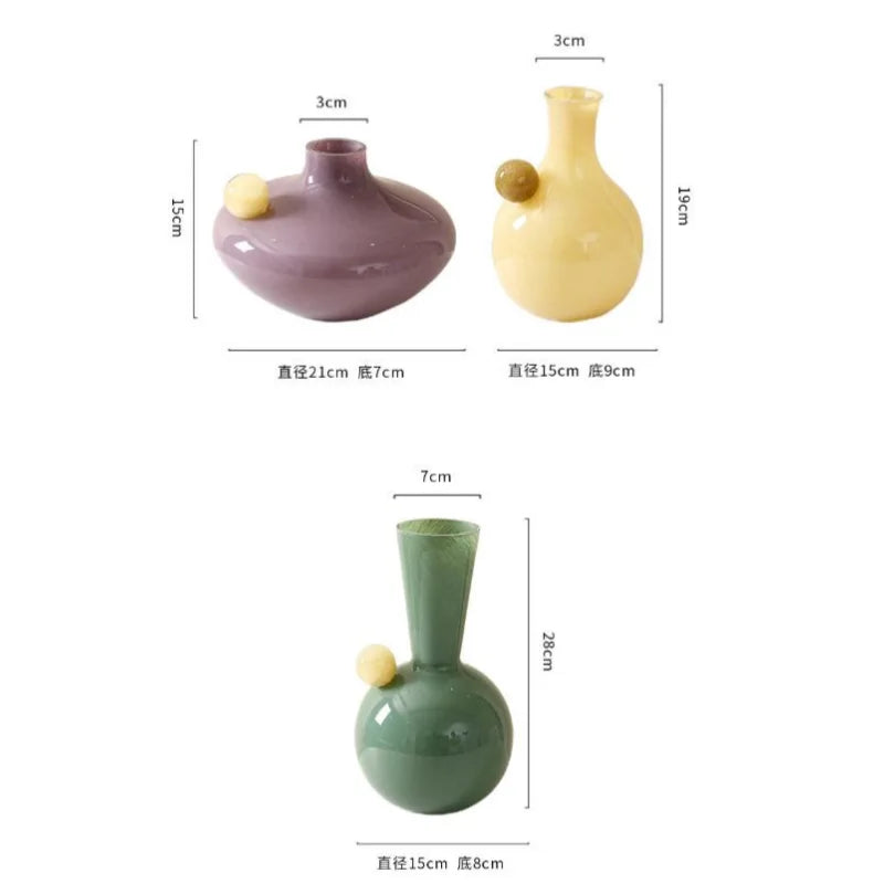 DecorBites™ Geometric Glass Sphere Vase for Home Decor and Flower Arrangements