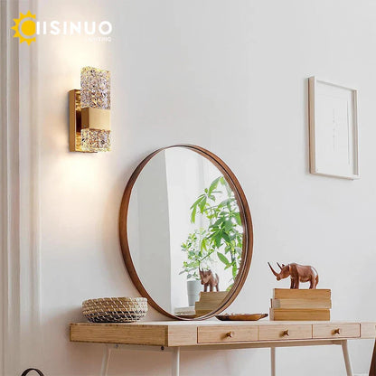 DecorBites™ Crystal LED Wall Light Remote Control Dimmable 3000K 6000K for Bedroom Hallway