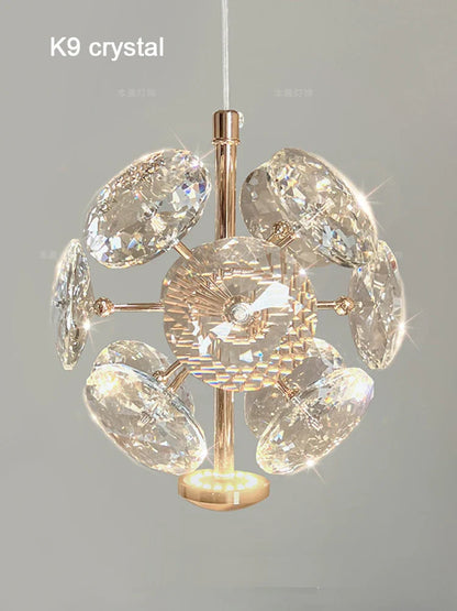 European K9 Crystal Mini Pendant Light in Polished Chrome