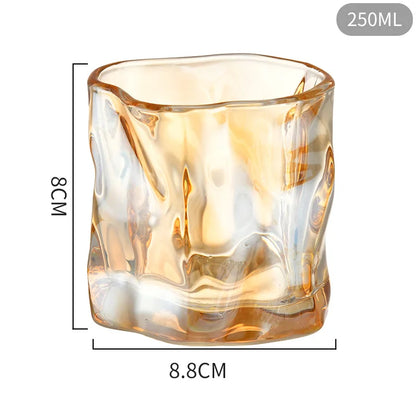 Decorbites™ Eisberg-Glasbecher - 250 ml Klar Unregelmäßige Form Kaffeetasse