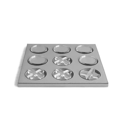 DecorBites™ Geometric Checkerboard Grid Leather Chess Transparent Chessboard Home Decor Figurines