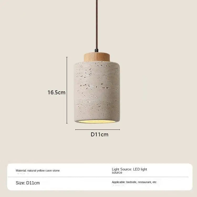 Japanese Travertine Stone Pendant Light