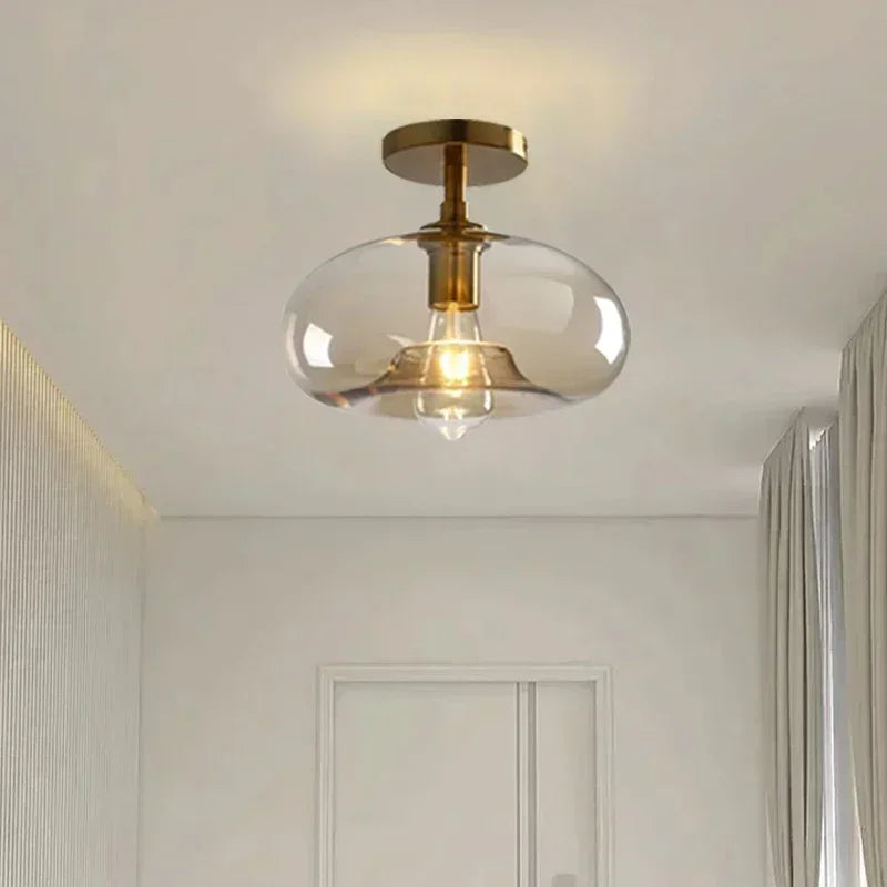 Vintage Glass Pendant Light With Nordic Modern Style
